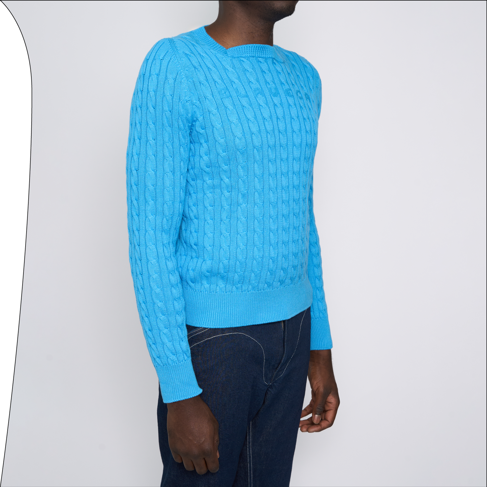 HYSTEON COTTON CABLE KNIT PULLOVER