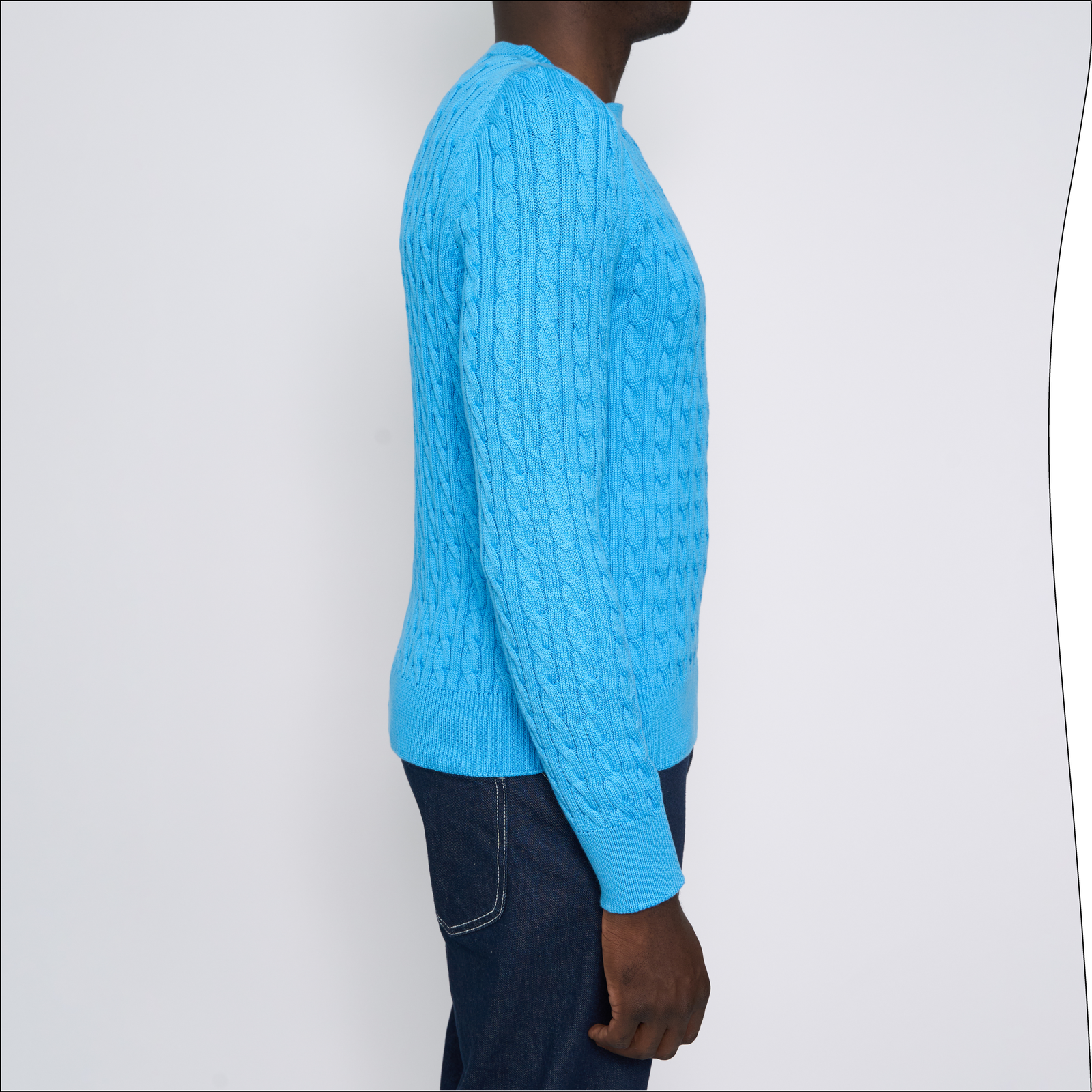 HYSTEON COTTON CABLE KNIT PULLOVER