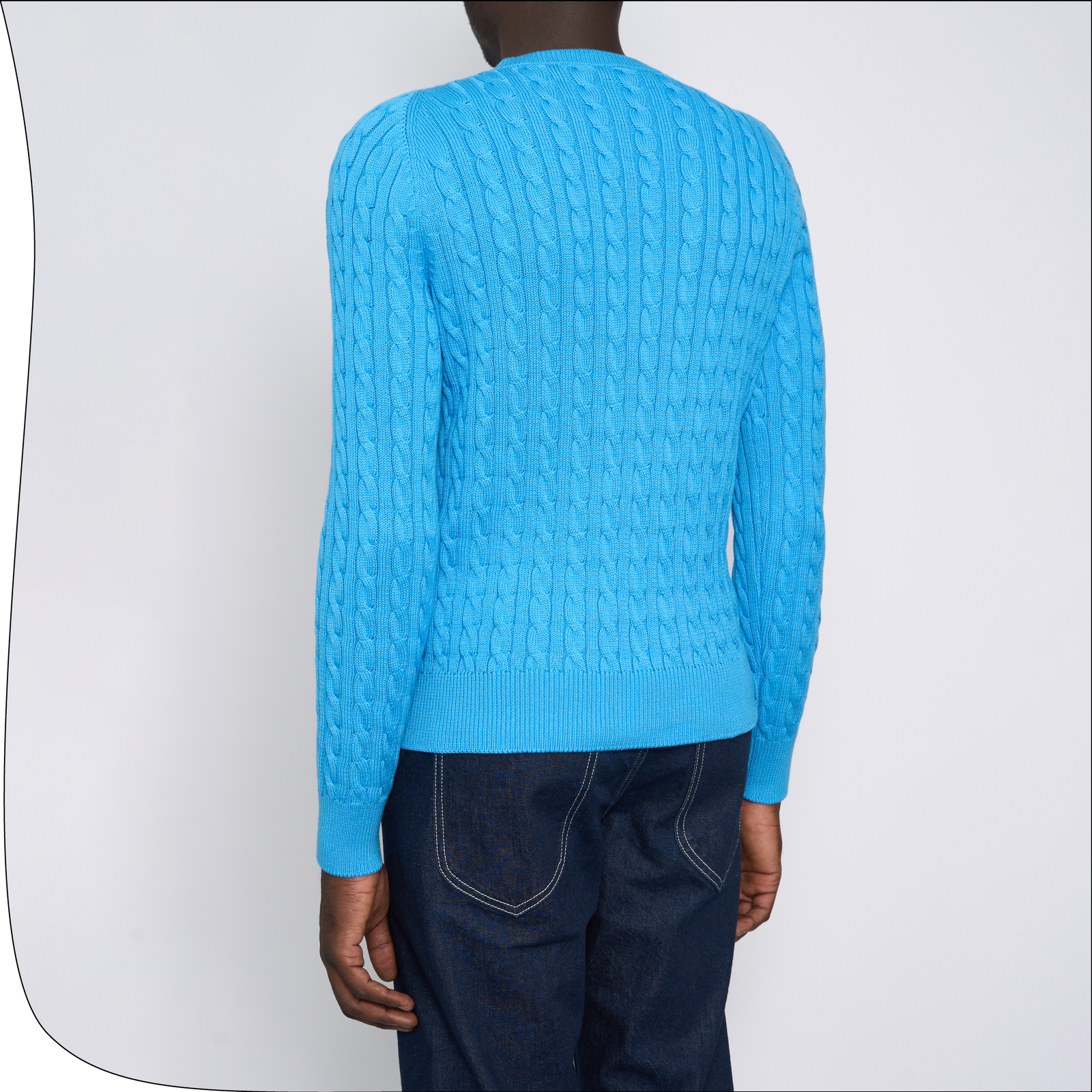 HYSTEON COTTON CABLE KNIT PULLOVER